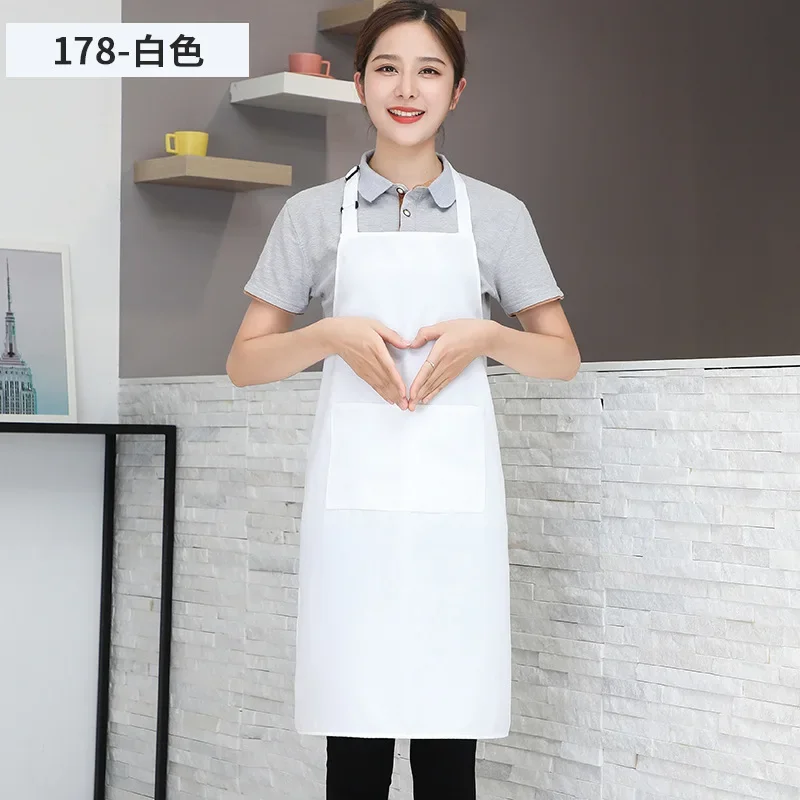 Personalized Waterproof Apron - Custom Logo White & Black Design for Cooking and Work Wear