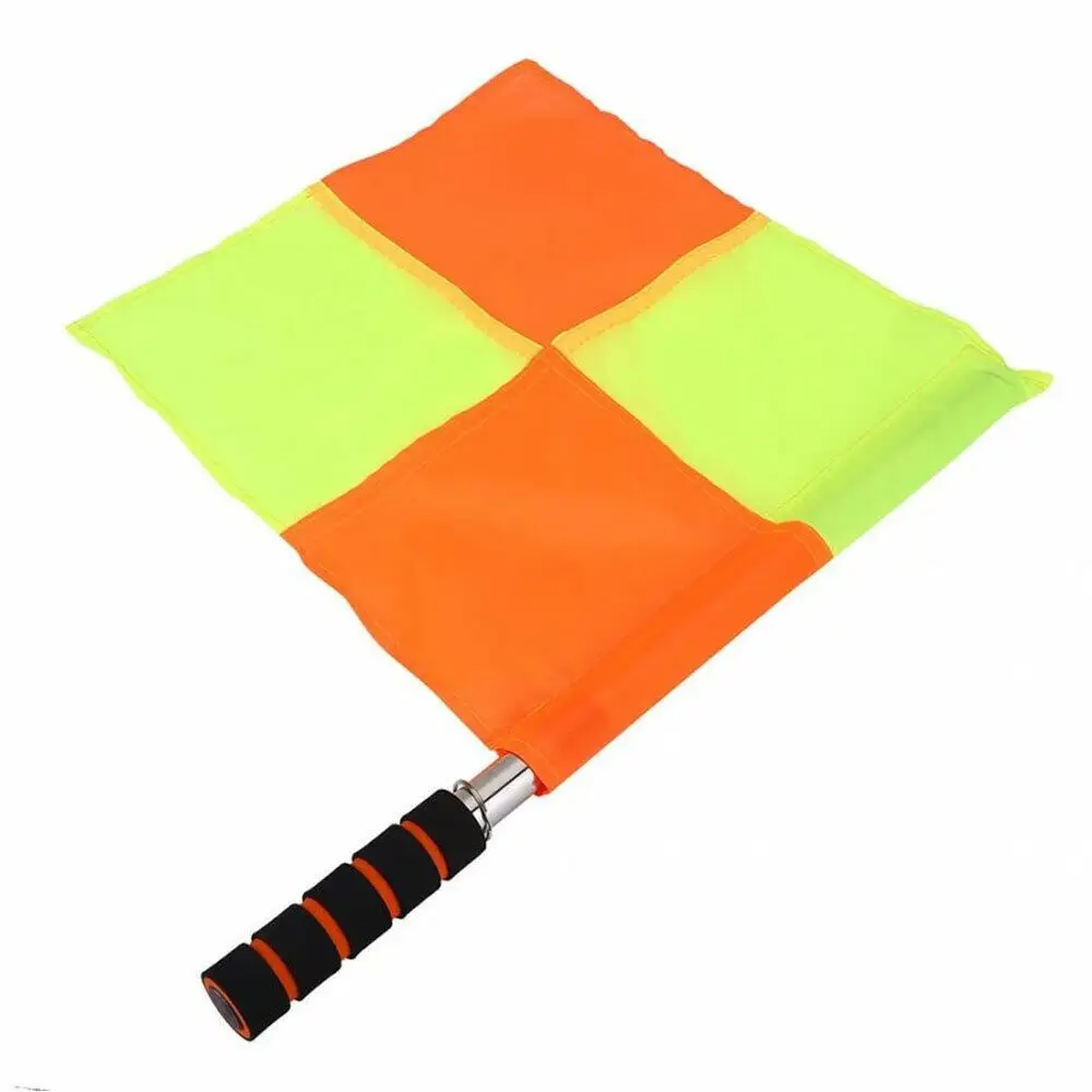 Durable Signal Flag Deluxe Referee Flags Set Football Rugby Hockey Training Referee Flags Sporting Goods referee flags 2pcs