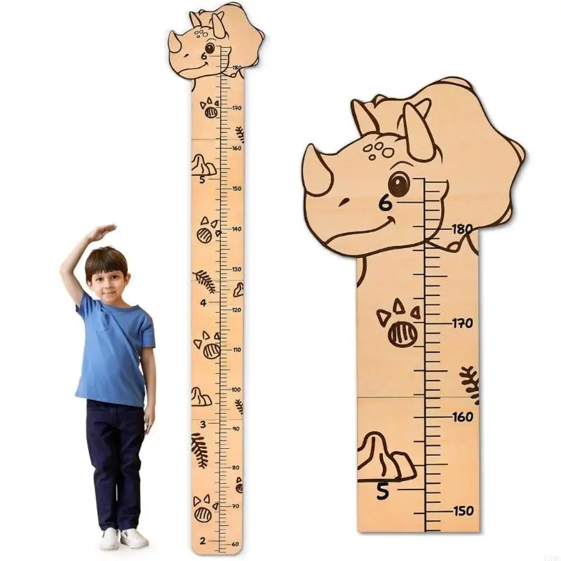 Cartoon Giraffe Growth Chart Wall Sticker for Kids Room Decoration Height Measurement Ruler Decal for Nurseries and Home