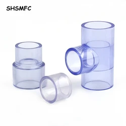 1PC 40~50 To 20~25mm UPVC Transparent Straight Tee Bushing Reducing Connector Water Supply Tube Garden Irrigation Pipe Fittings