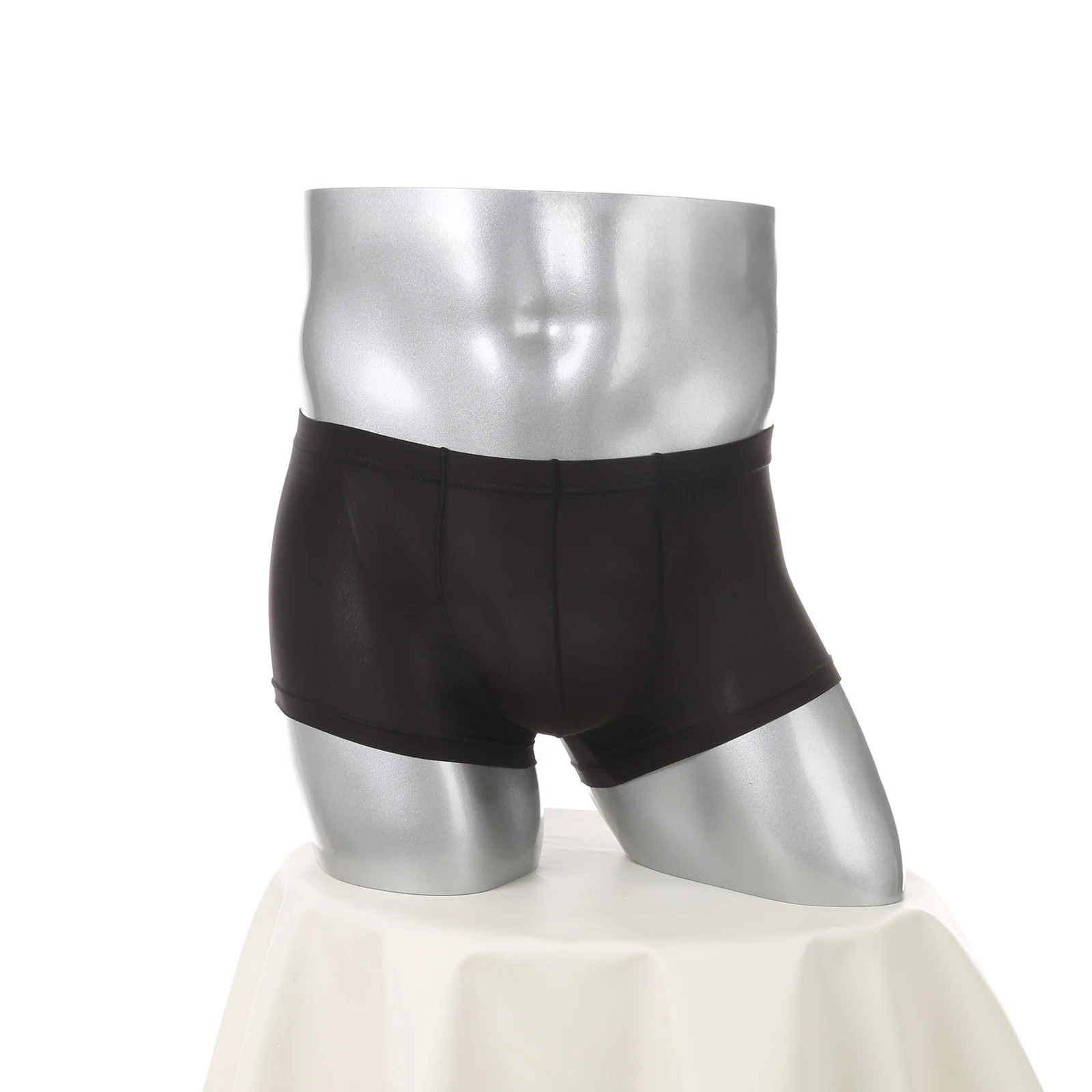 Sexy Herren-Unterwäsche Eisseide Mini-Boxershorts Transparente Ultradünne Slips Durchsichtige Unterhosen für Männer Cuecas – Detail 4