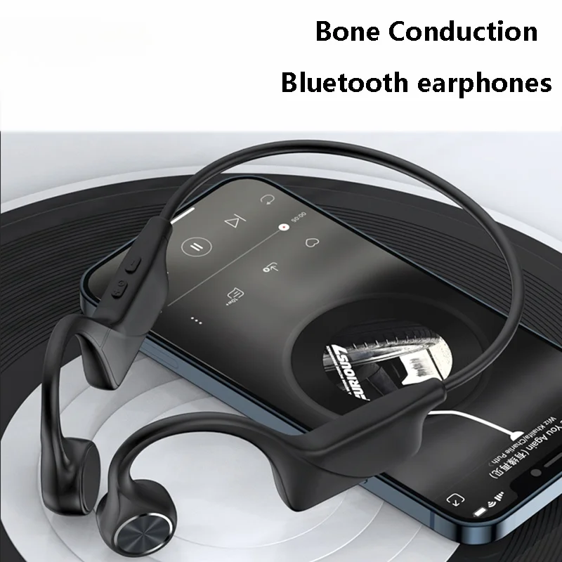 Фото Ture Bluetooth-наушники с технологией костной проводимости Водонепроницаемые спортивные наушники с микрофоном для iPhone 13 X... №1