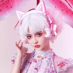 YOWU 3S Wireless Headphones APP Control RGB Lights Noise Reduction Girl Cat Gaming Headset Bluetooth Children's Birthday Gift