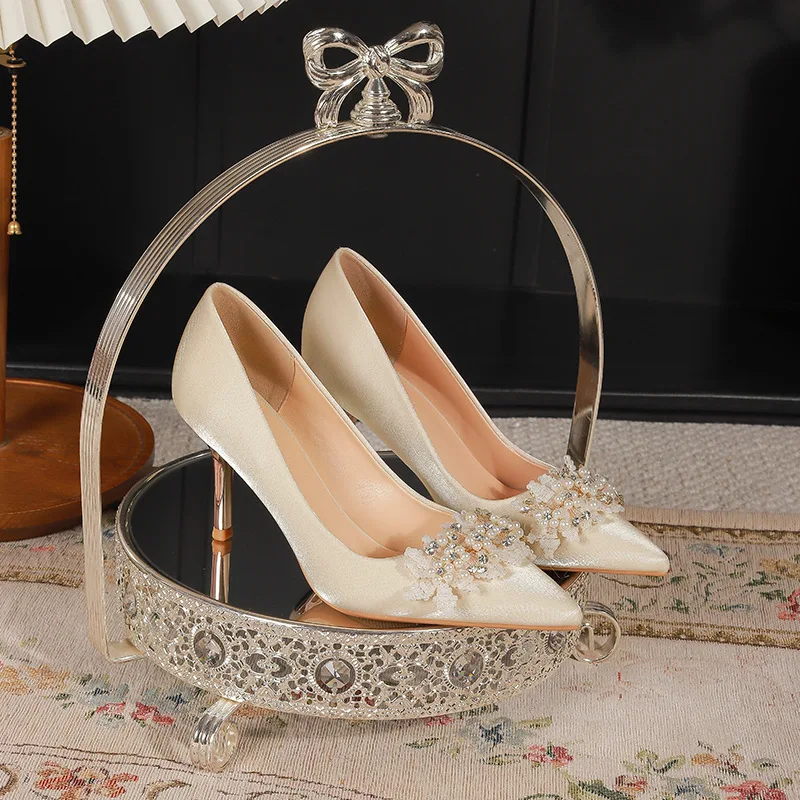 

Босоножки женские в стиле ретро, туфли-лодочки на платформе, без застежки, с открытым носком, на шнуровке, универсальные заостренные, без шнуровки, золотистые, без застежки