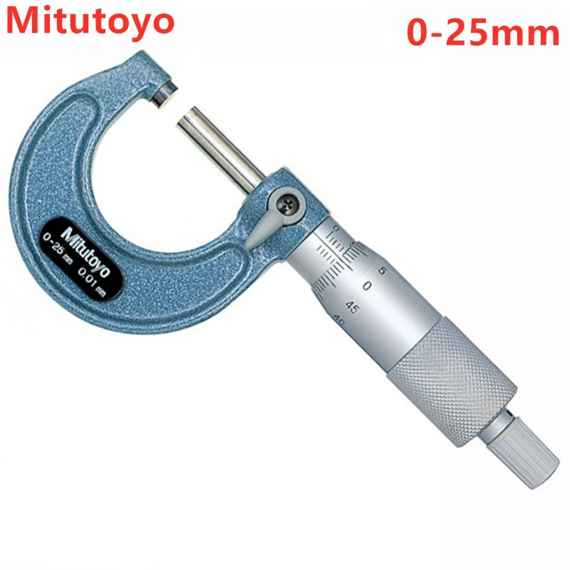 미쓰토요 외측 마이크로미터 0-25mm 25-50mm 50-75mm 75-100mm 정확도 0.01mm 금속 가공 측정 도구