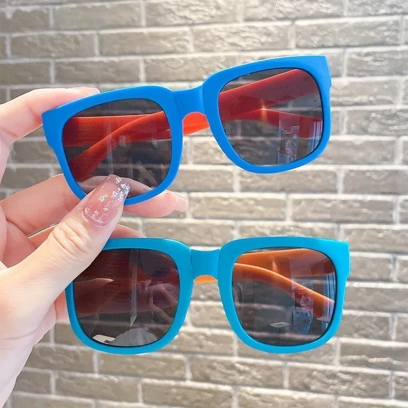2PCS Foldable Sunglasses For Baby Kids Fashion Sun Glasses Boys Girls Folding Eyewear UV400 with Case