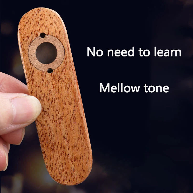 Kazoo Flute Wooden Mahogany Wood Kazoo Portable Musical Instruments Guitar Ukulele Piano Accompaniment for Beginner Gift