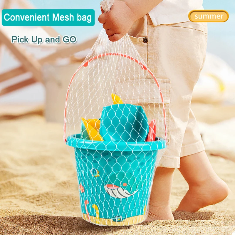 Beach Toys for Kids Sand Set Sand Bucket Beach Shovel Toys for Toddlers Summer Beach Game Children Toys Water Play Tools 4