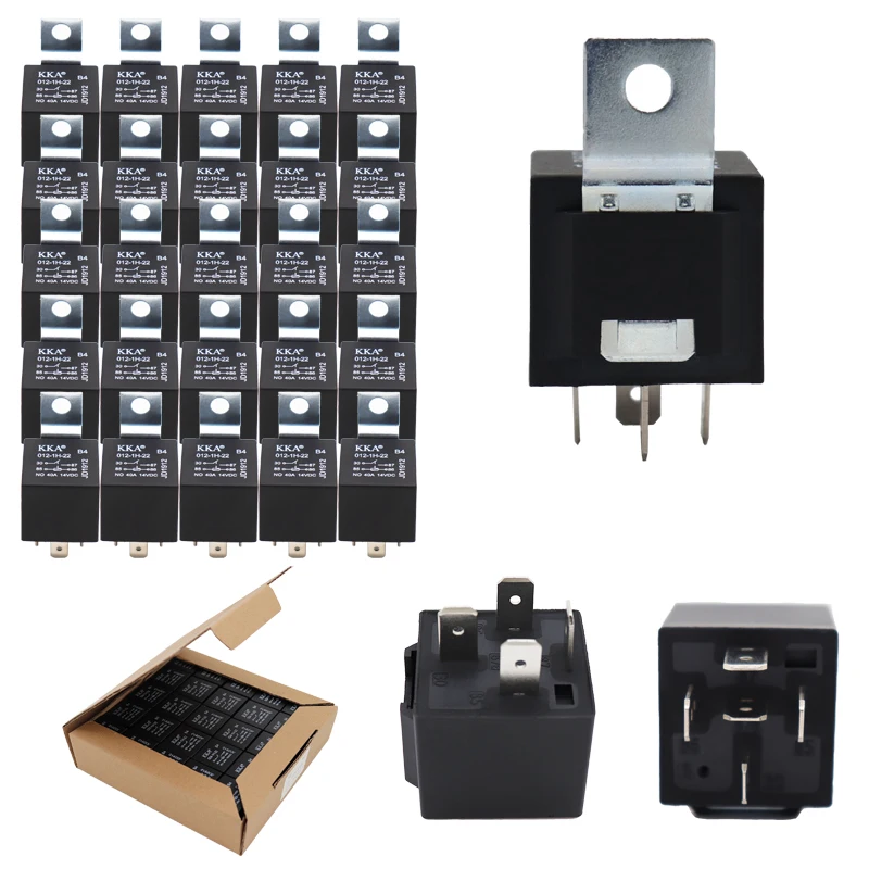 Gunhunt 4-Pack 40A Automotive Relays - 12V Waterproof 5-Pin Relay Switch For Car, Boat, Motor