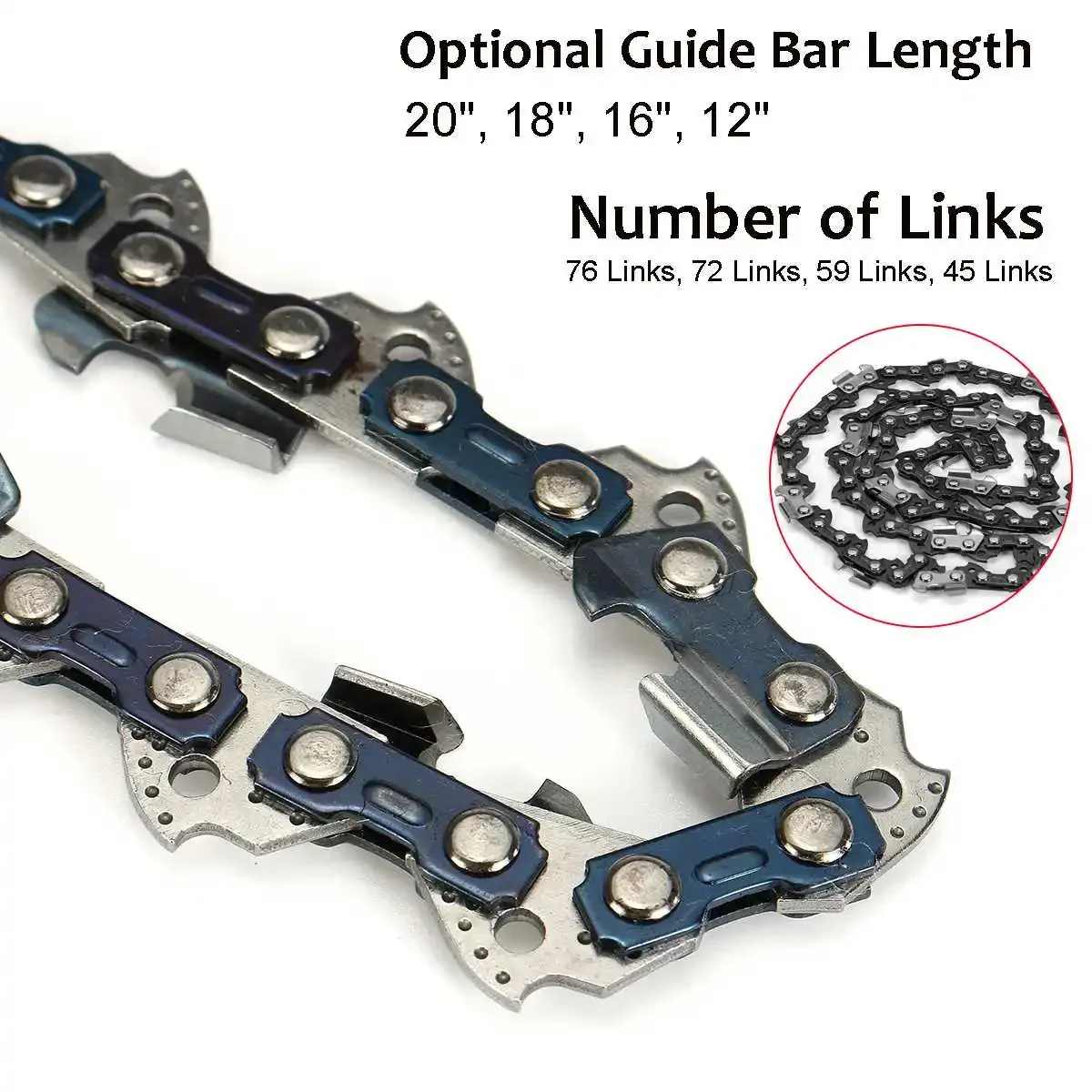 Description Picture 5 of item20 "chain Saw 76 Drive Chain Link Replacement Mill Tear Chain Saw Blade Pitch 3 / 8 Pitch Specification Cutting Saw