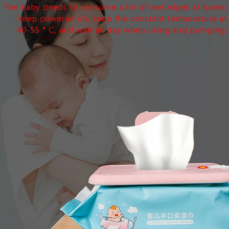 

USB Portable Baby Wipes Heater Thermal Warm Wet Towel Dispenser Napkin Heating Box Cover Home Car Mini Tissue Paper Warmer