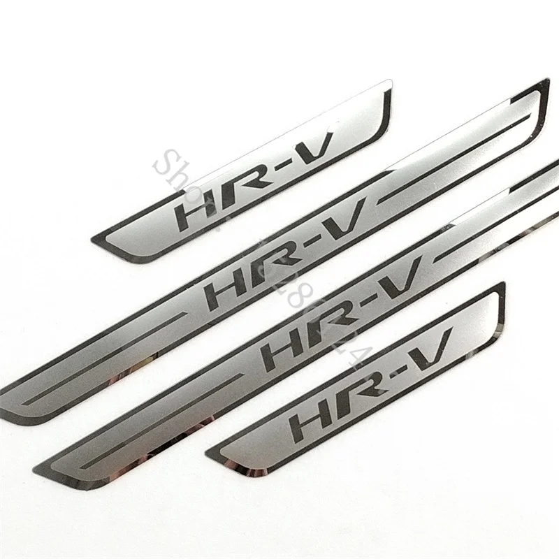 Stainless Steel Scuff Plate Door Sill Guards Thresholds Cover Trims Car Accessories For Honda HRV HR-V Vezel 2014 2015~