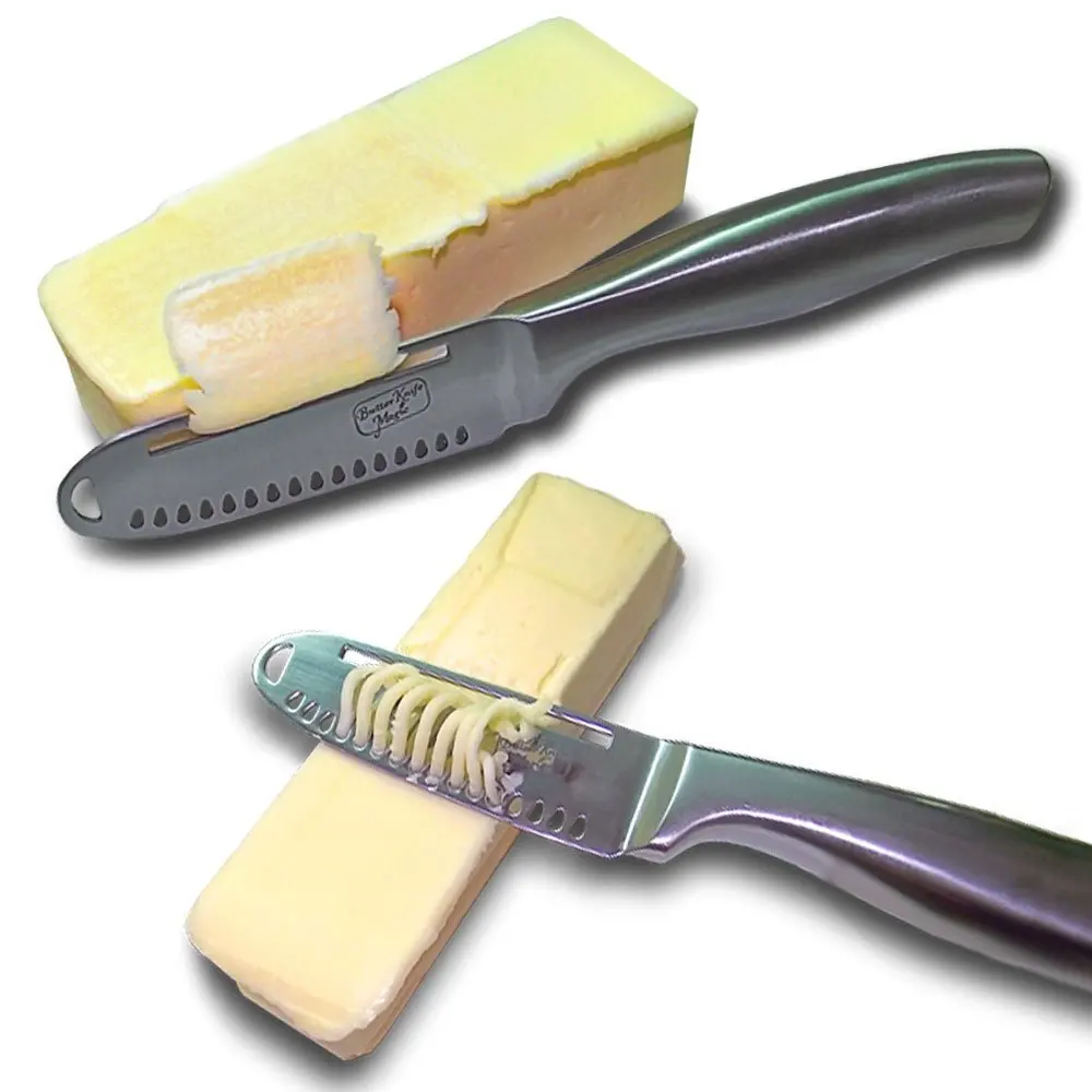 3 in1 Knife Cheese Tools Stainless Steel Butter Spreader Chocolate Curler Butter Grater Jam Applicator Multi-Function Gadgets