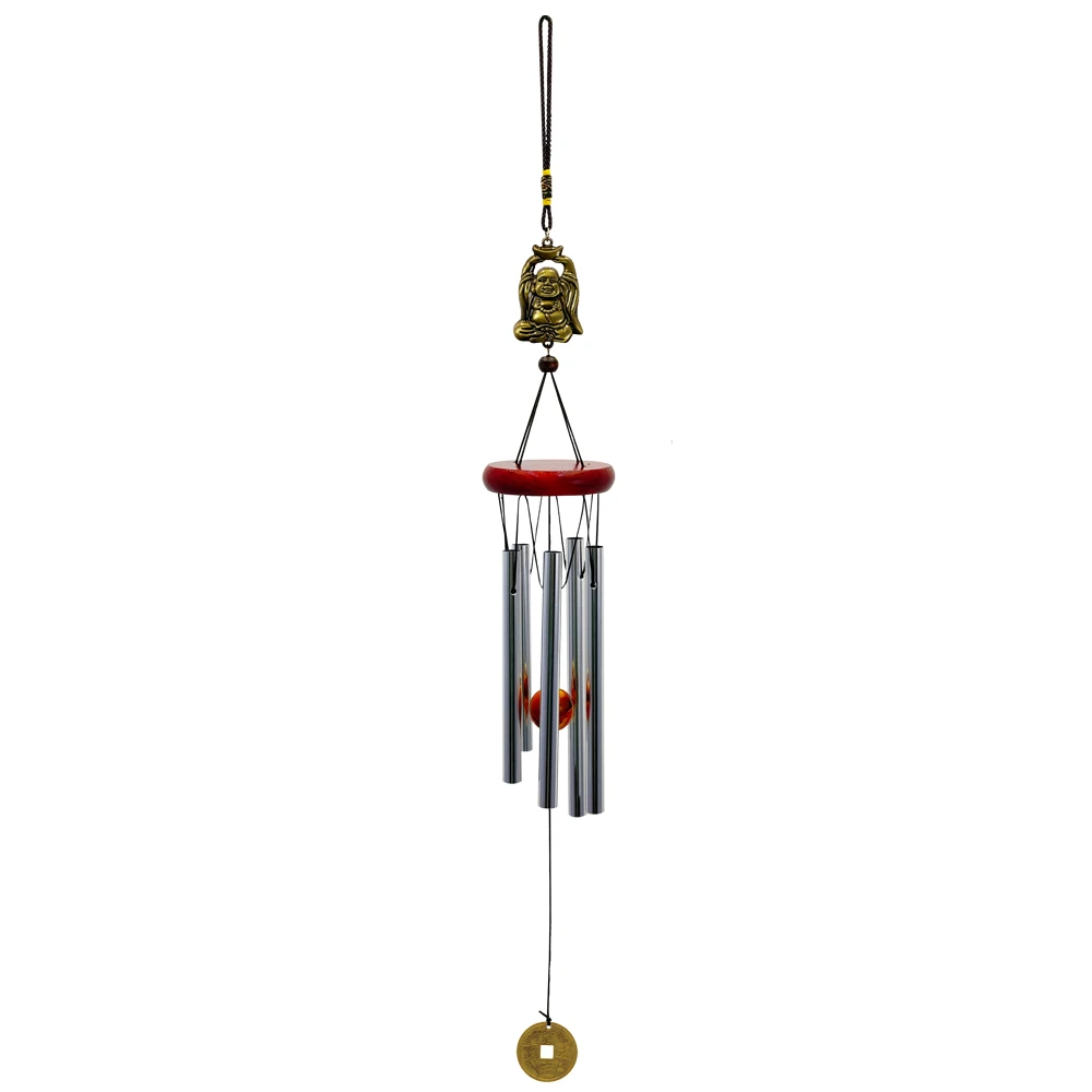 Bronze Harmony Wind Chime with Butterfly and Owl Charms - Outdoor & Garden Decor Gift