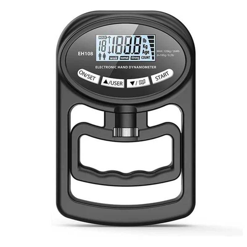 디지털 핸드 동력계 그립 강도 측정 계량기, 자동 캡처, 운동 훈련, 전자 그립 파워, 264, 396Lbs 