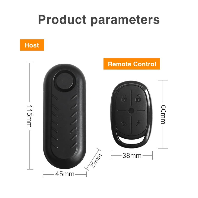 DYGSM Vibration Bicycle Alarm Anti-Theft Motorcycle Bike Alarm 110dB Waterproof with Remote