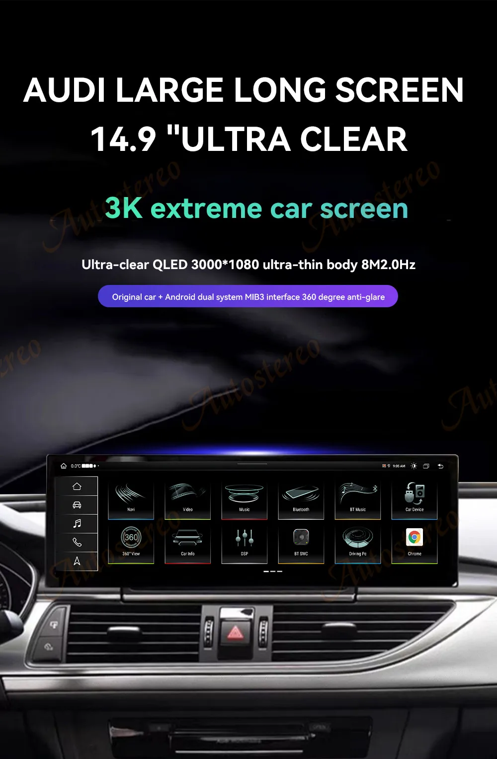 Carplay 14.9 Android 14 For Audi A6 A7 S6 S7 2012-2018 Car GPS Navigation Multim
