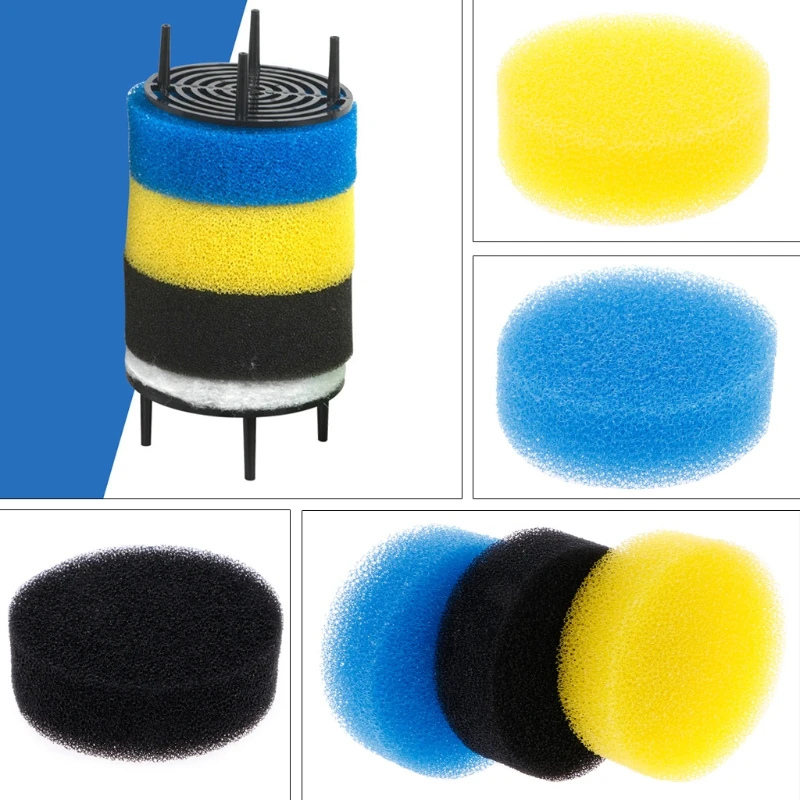 Filter Sponge 3 Pcs Replacement Aquarium Filter Bucket Supplies Home Living Room Water Tank Straine