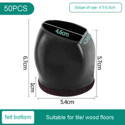 Silicone Floor Protector Caster Cups for Furniture and Office Chairs (50PCS)