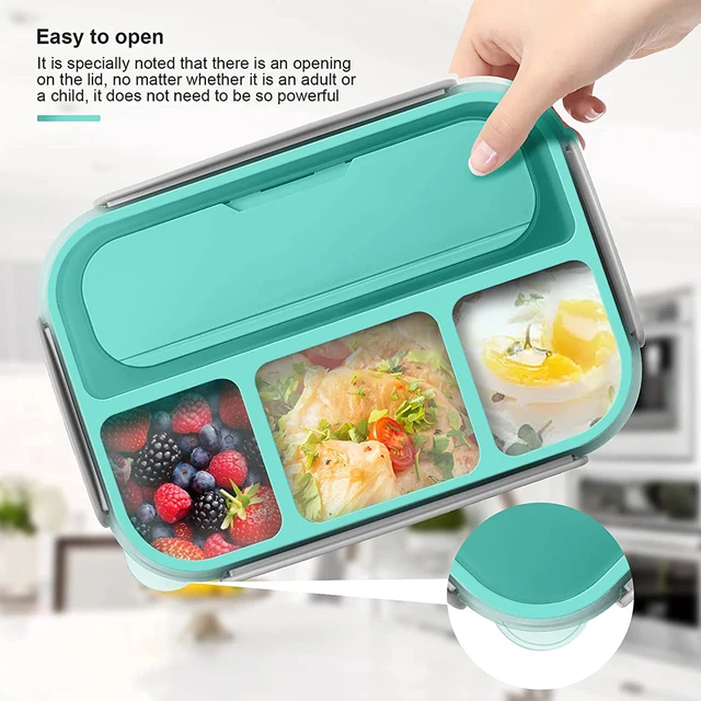 GUNOT Glass Lunch Box Microwavable Bento Box Silica Gel Lid Compartments  Leakproof Food Storage Container For Food Snack - Price history & Review, AliExpress Seller - GURET Lifestyle Store