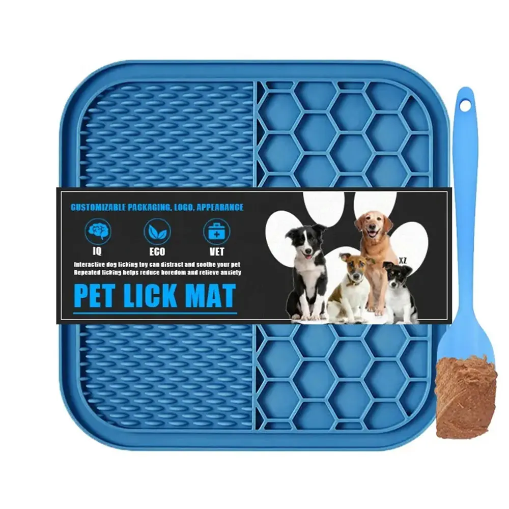 Silicone Licking Pad Pet Dog Lick Pad Bath Peanut Butter Slow Eating  Licking Feeder Cats Lickmat Feeding Dog Lick Mat - AliExpress