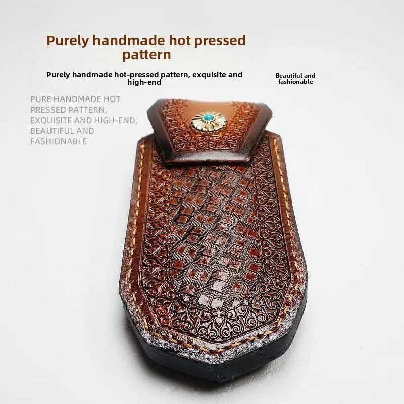 접이식 칼 커버, 포켓 나이프 가죽 커버, 가죽 보관 가방, 도구 보관 커버, 휴대용, 착용 가능한 벨트