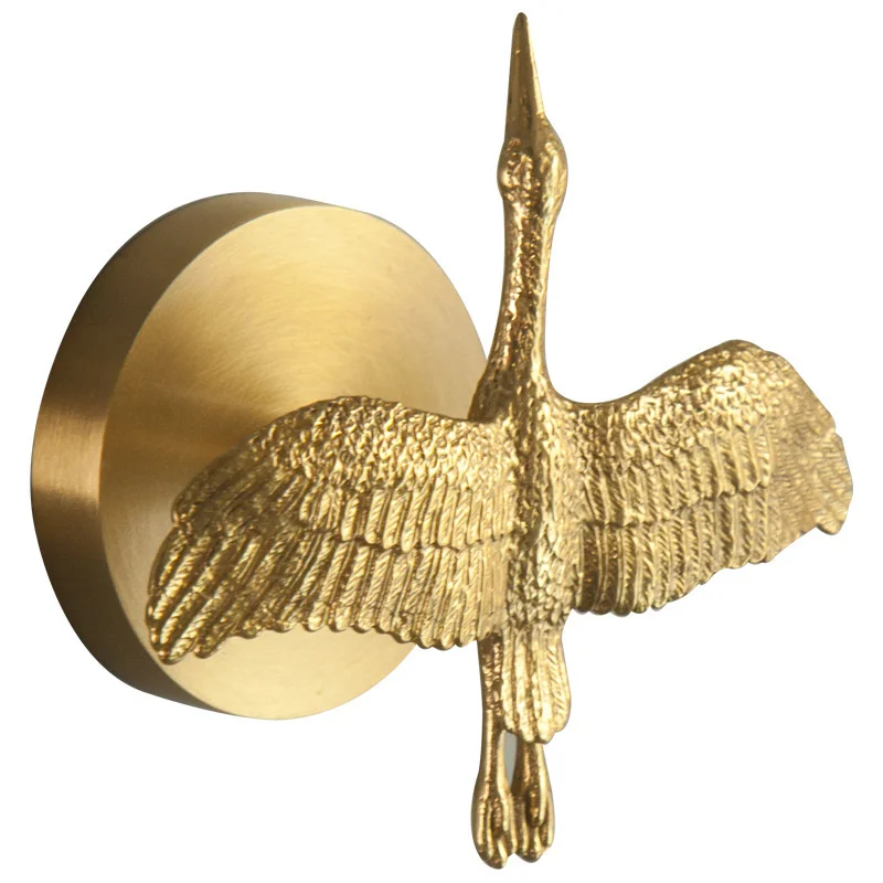 Gold Animals Shape Wall Mounted Hook Towel Hooks For Bathroom Clothes Coat Hanger No Drilling/ Drilling Bedroom Door Hooks Brass 2