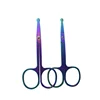 Beauty and Makeup Tools High Quality Eyebrow Trimming Mini Scissors Men's Stainless Steel Round Nose Hair Scissors 1