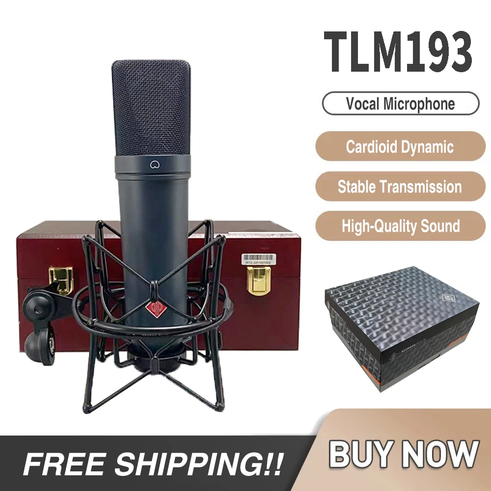 새로운 도착 TLM193 대형 다이어프램 스튜디오 녹음 콘덴서 녹음 마이크 전문 무대 녹음 라이브 용