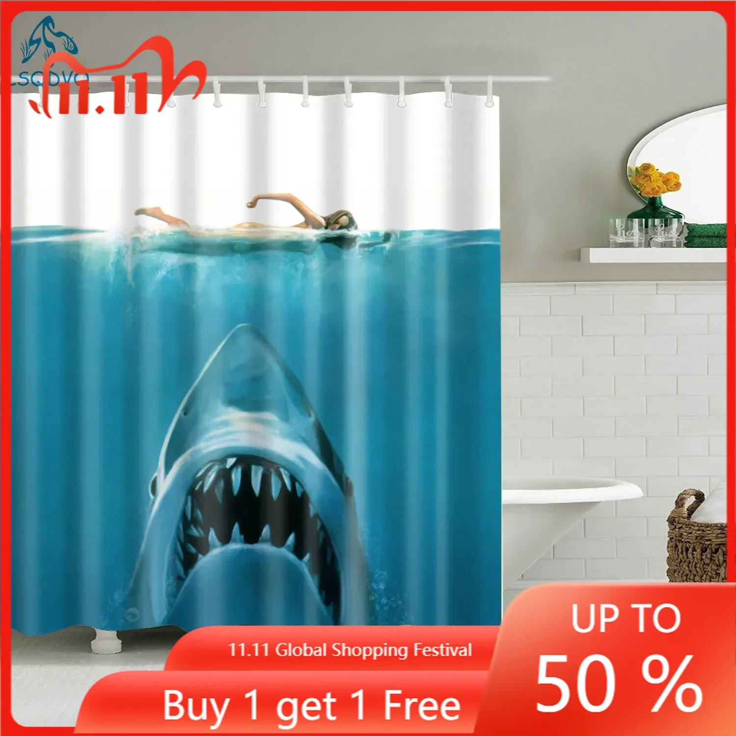 

Lovely Animals Cat Dogs Giraffe Rabbits Shower Curtains Frabic Waterproof Polyester Shower Curtains Bathroom Curtain with Hooks