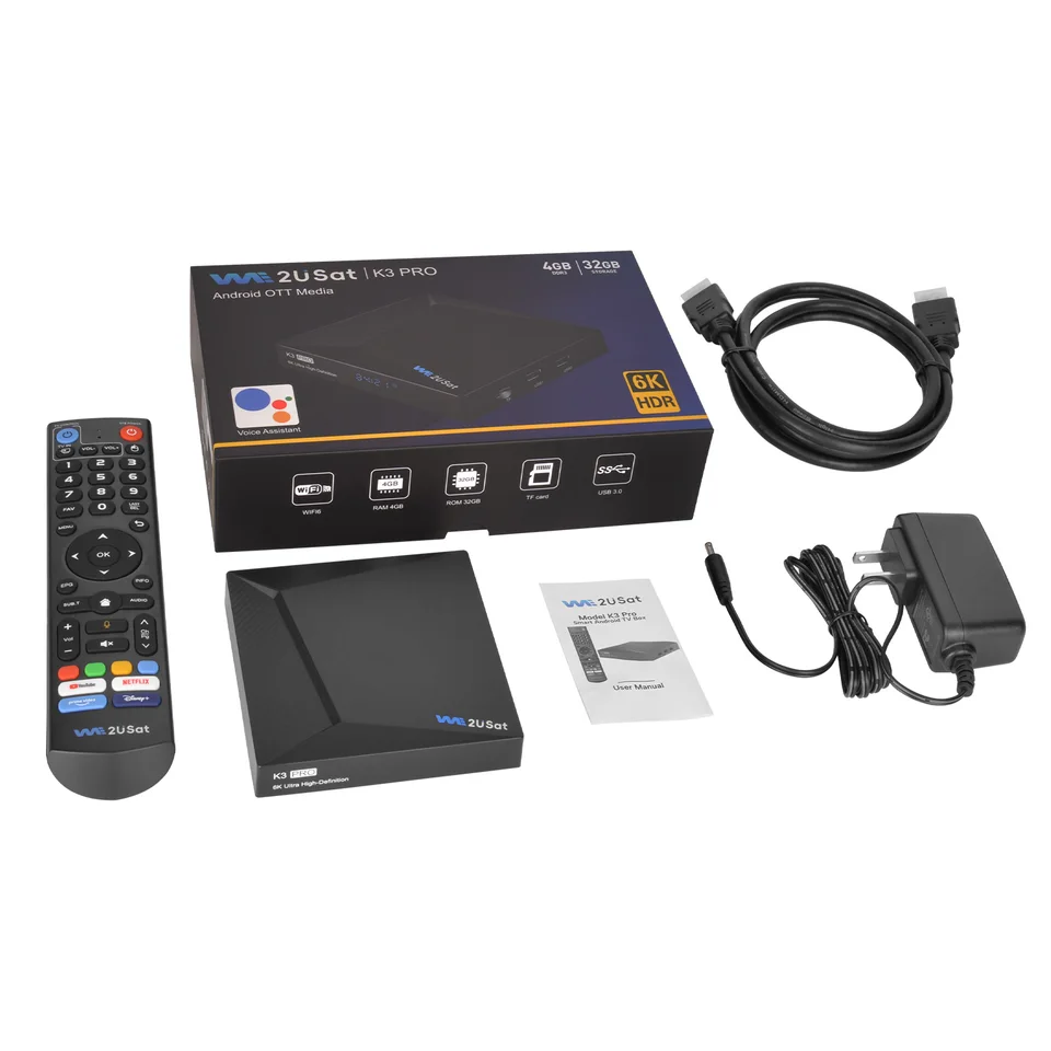 We2uSat K3Pro Android TV Box 6K HDR