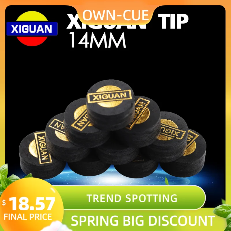 Xiguan 14mm Pool Cue Tip 8 Layers High Quality Billiard Tips