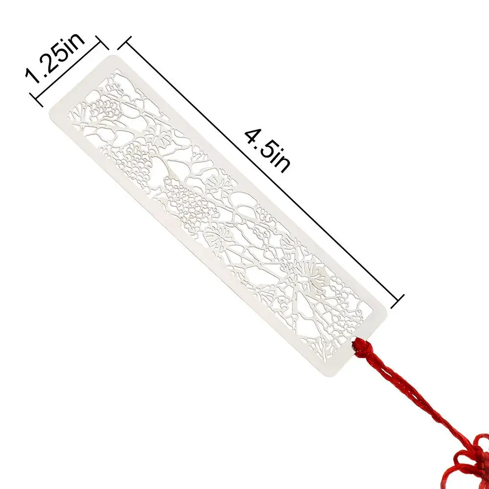 Colorful Chinese Style Hollow Kids Students Gift Stainless Steel Bookmarks Metal Bookmarks Red Knot metal bookmark bookmarks stationery supplies