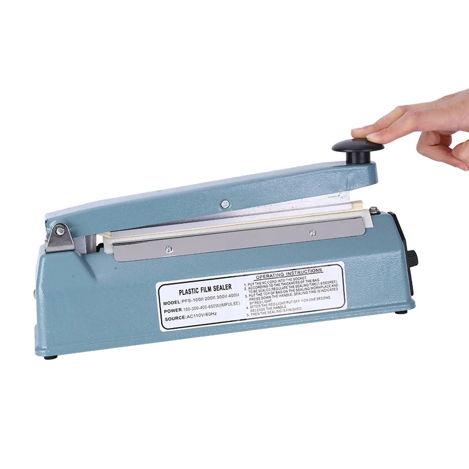 300W PFS-200I 8 Inch Manual Impulse Heat Sealer for Food Vacuum Packaging Bags