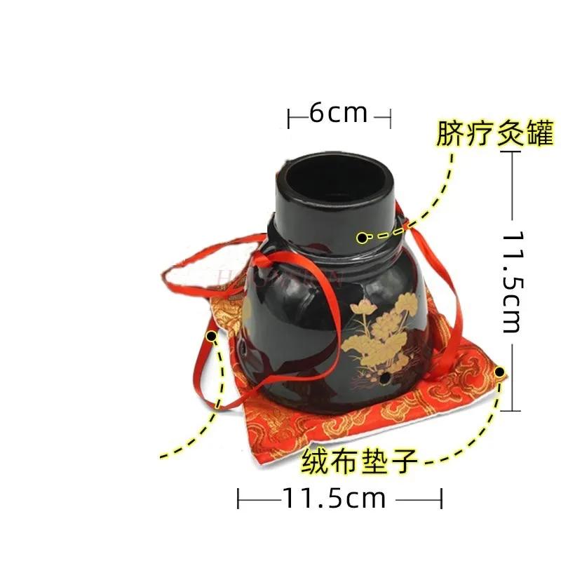 Ceramic umbilical furnace moxibustion box warm moxibustion device umbilical therapy tank therapy furnace Chinese