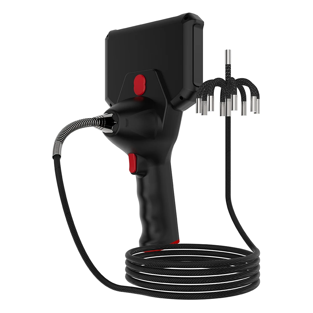 US22 산업용 5인치 스크린 내시경 3.9mm 1m 4방향 조절 가능 내시경 검사 카메라 다국어 지원 LED 조명 포함