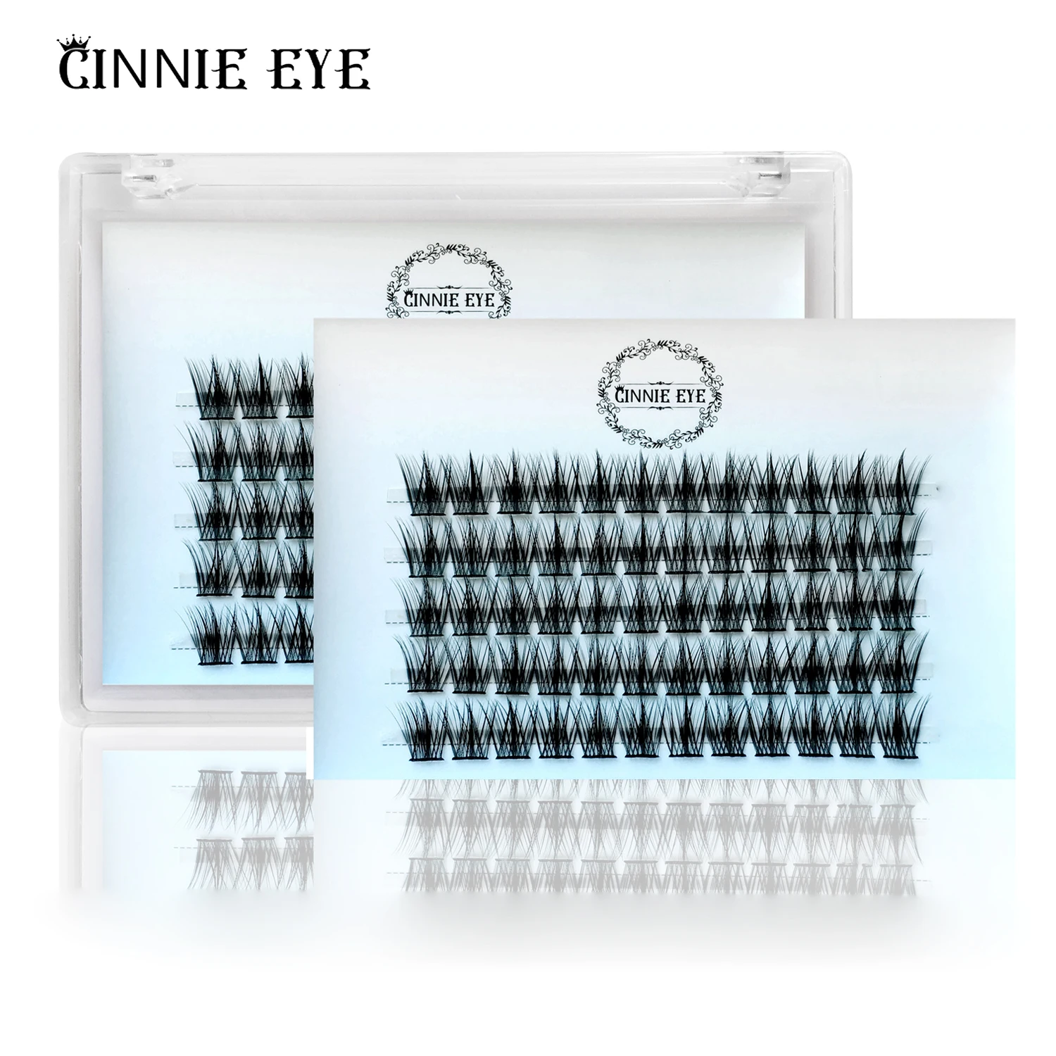 60 Mink Cluster Lashes Mixed Length Individual Fulffy Volume Cluster Lash Extension Dovetail Segmented Lash Wispy Eyelash Cilios