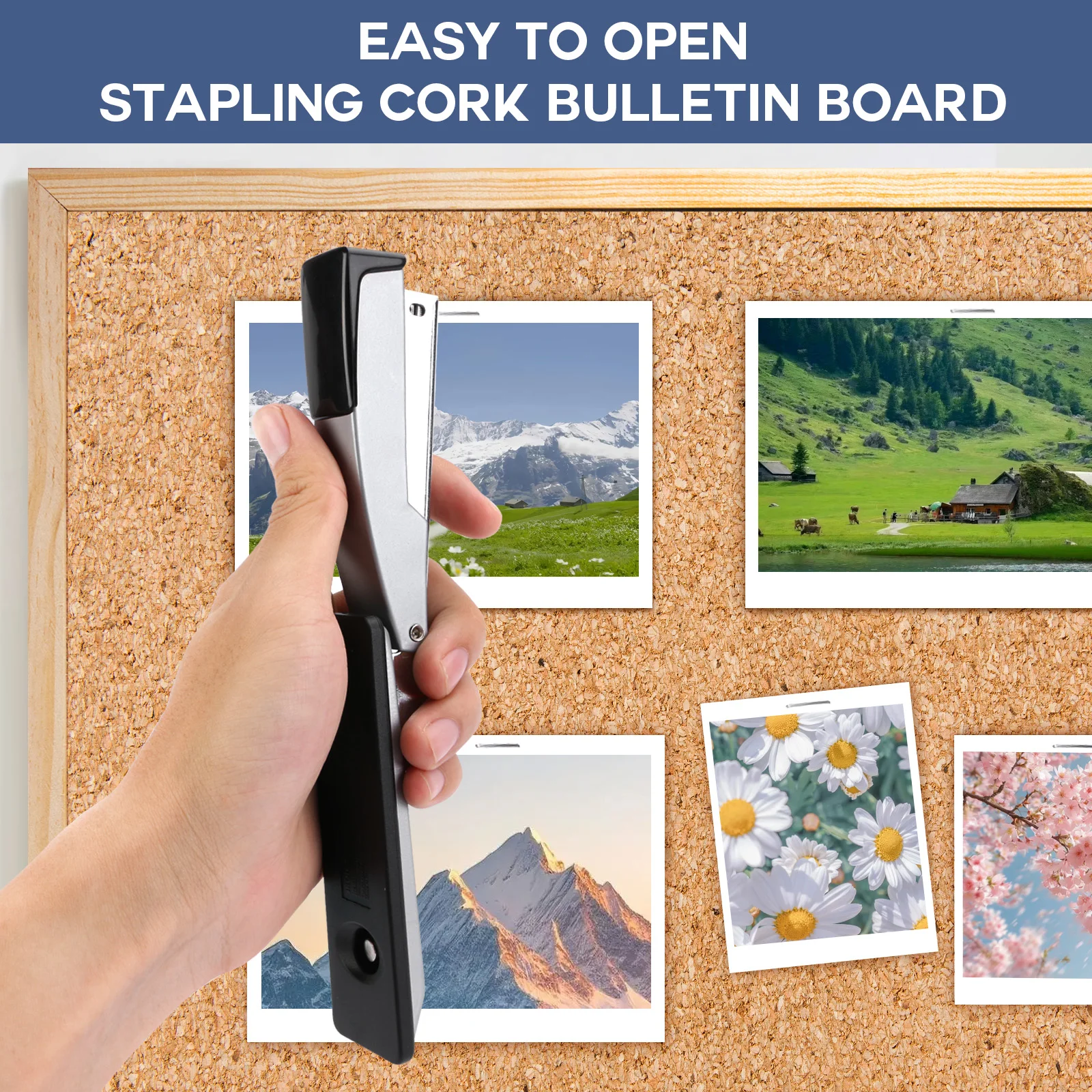 이글 메탈 스테이플러 20매 용량, 임시/영구 바인딩용 스테이플 1000개 포함, 미끄럼 방지 바닥이 있는 안티잼 기능