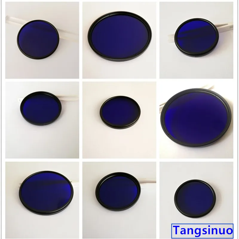 Various sizes UV-IR Camera Filter Photography ZB2 BG3 Violet Blue optical glass ir cut filter lens filter set