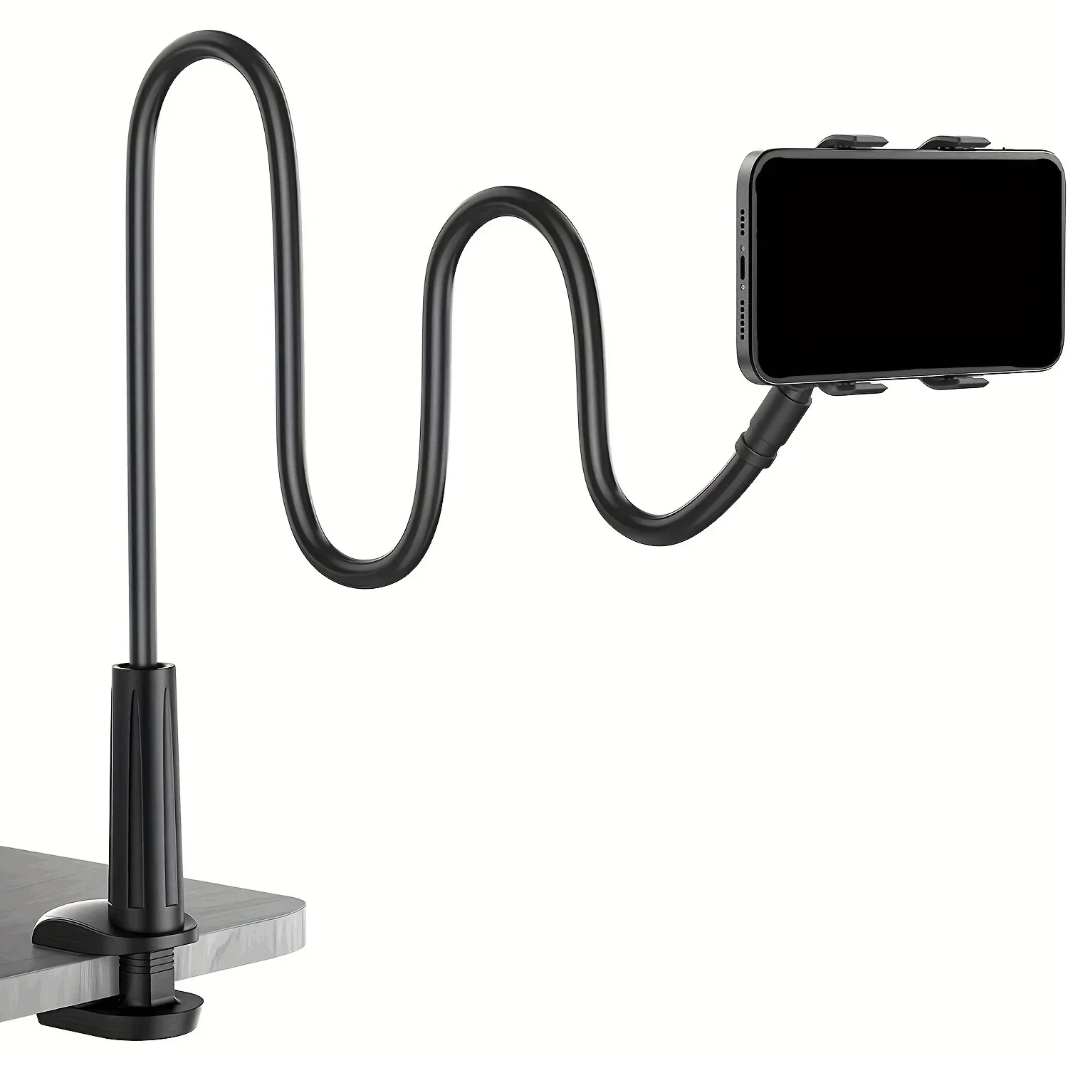 138cm Cell Phone Clip on Stand Holder with Grip Flexible Long Arm Gooseneck Lazy Bracket Mount