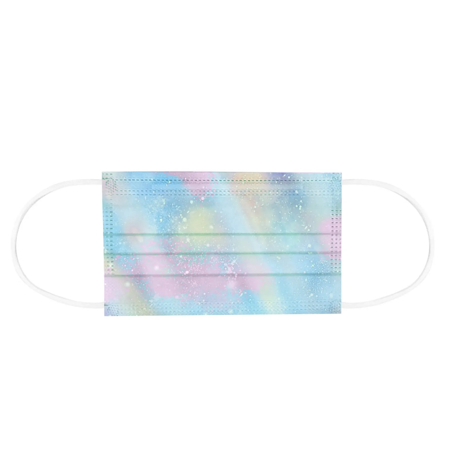Children Tie-dye Gradient Printed Three-Layer Dust-Proof Disposable Mask 10PC
