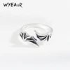 WYEAIIR 925 Sterling Silver Fine Retro Demon Bat Wings Resizable Opening Ring For Women Luxury Jewelry 1