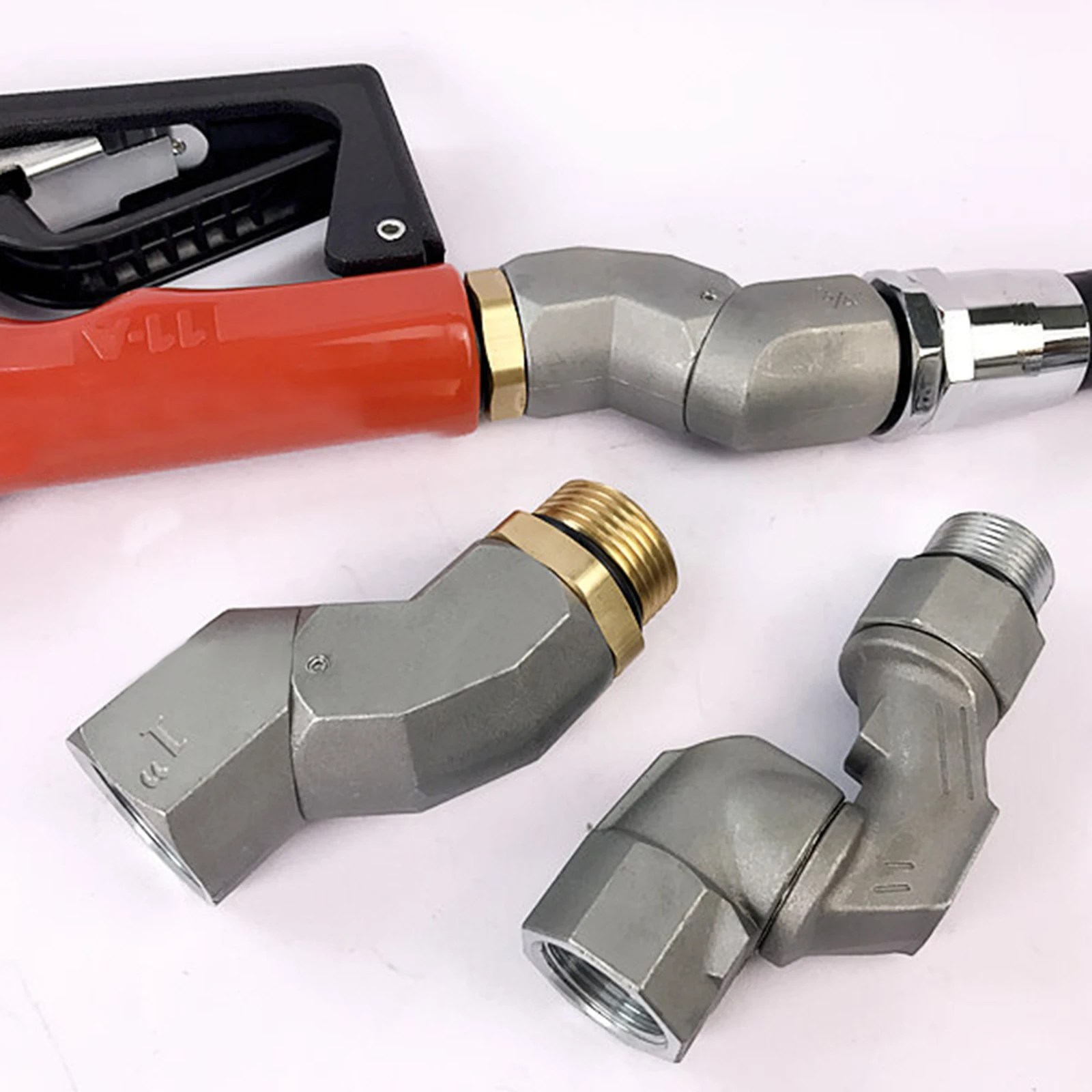 360 Degree Rotatable Universal Joint for Fuel Gun Joint Nozzle Head Connector of Grease Guns 1In 3/4In Universal