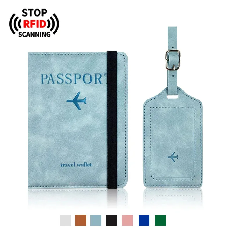 RFID Blocking Travel Passport and Credit Card Holder Case - Stylish PU Leather Protective Accessory