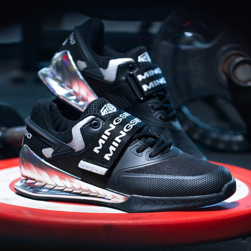 New Men Weightlifting Shoes Professional Weightlifting Sneakers Comfortable Gym Footwears Male