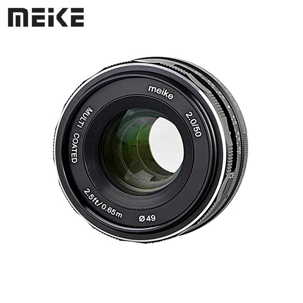 

Объектив Meike 50 мм F2.0 с большой диафрагмой и ручной фокусировкой для Sony E Mount A7 A7II A7RII A7SII A6000 A6300 A6100 A6500 NEX 5R NEX 6