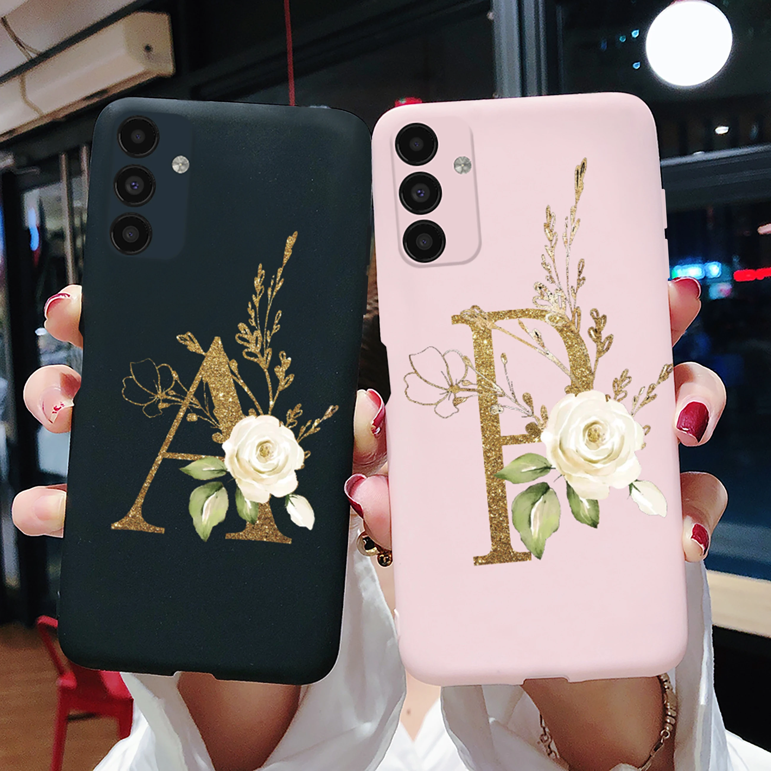 Per Samsung A04S Custodia Sm-A047F Silicone Antiurto Soft Cute Letters Cover Posteriore In Tpu Per Samsung Galaxy A04S Custodia A 04S Paraurti