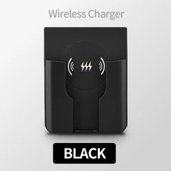 Sleek 15W Fast Charging Wall Mount Wireless Charger - Black