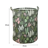 Print Laundry Basket Foldable Home Laundry Storage Bag Portable Cotton Linen Hamper For Kids Toys Dirty Clothes Basket Organizer 6