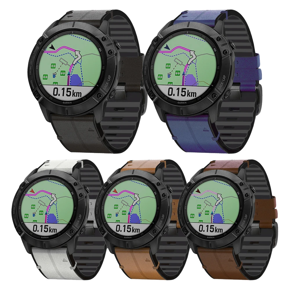 Premium Silicone Leather Quickfit Watch Strap - Universal Fit, 22-26mm Adjustable Bracelet